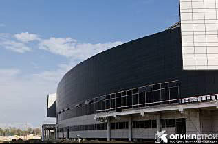 Budowa obiektu sportowego w Soczi - Ice Cube Curling Center. Fot.: SC Olympstroy,