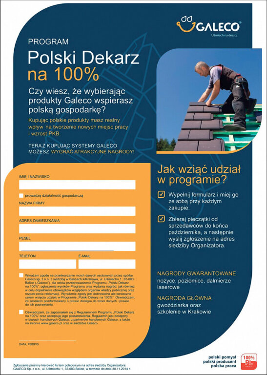 Start programu Polski Dekarz na 100%