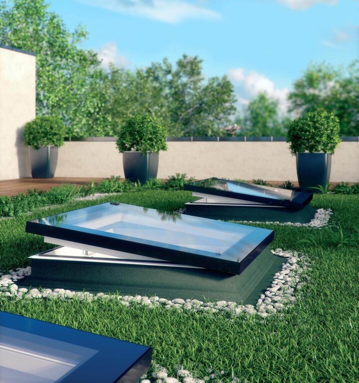 System zielonego dachu z oknami FAKRO