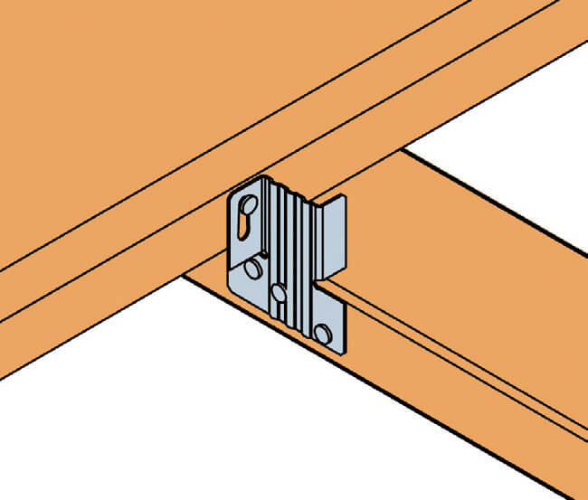 Zdj. 3. Zastosowanie złącza PWR na styku belki stropowej i ściany działowej.