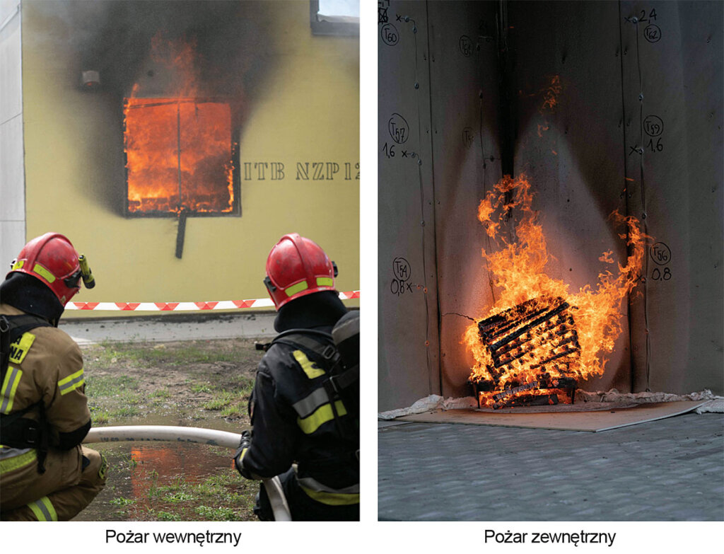 Fot. 9. Pożar wewnętrzny wg scenariusza P3 oraz pożar zewnętrzny wg scenariusza Z2 (fot. P. Sulik).